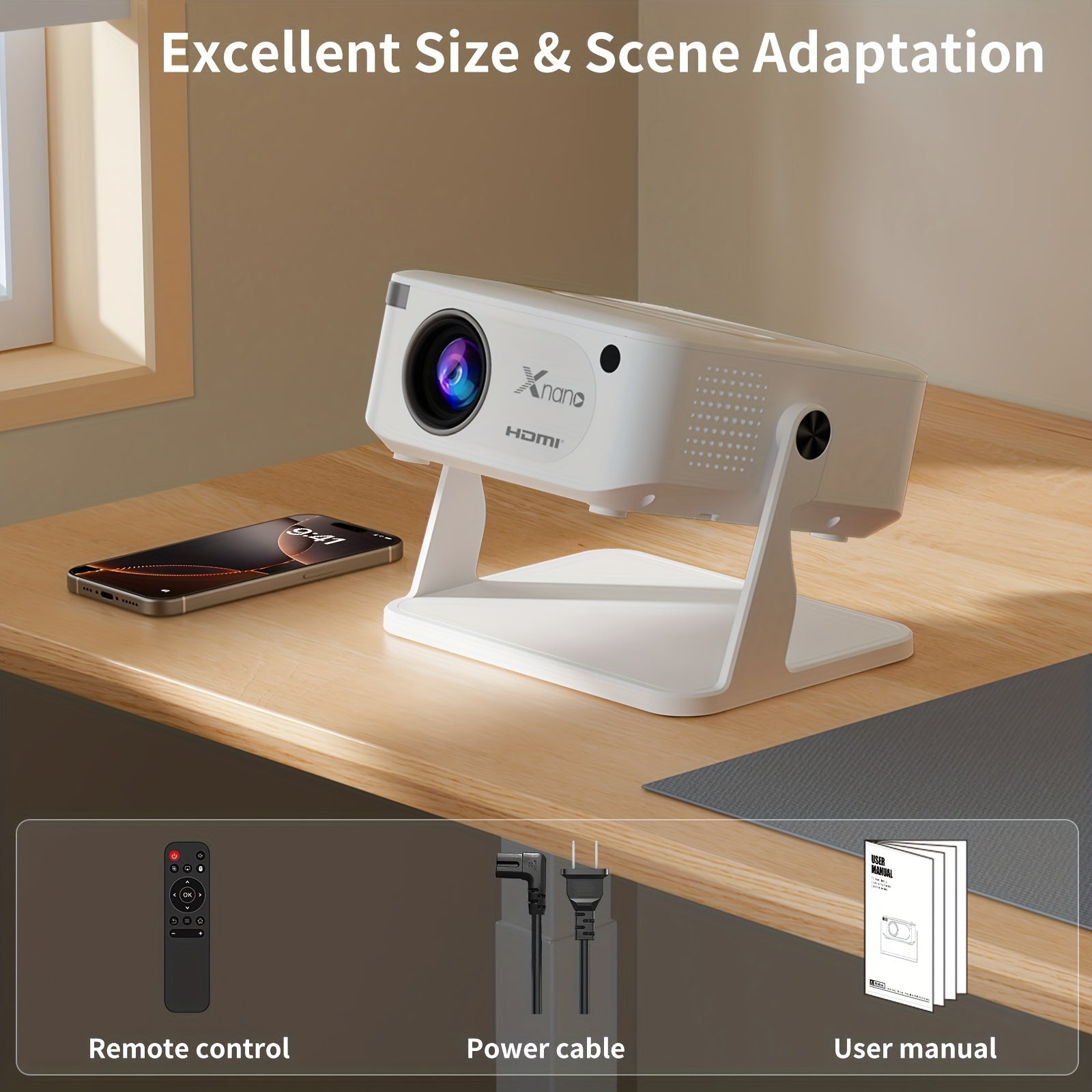 HA109 Mini Projector Android 11 - 720P 4K WiFi BT Home Theater