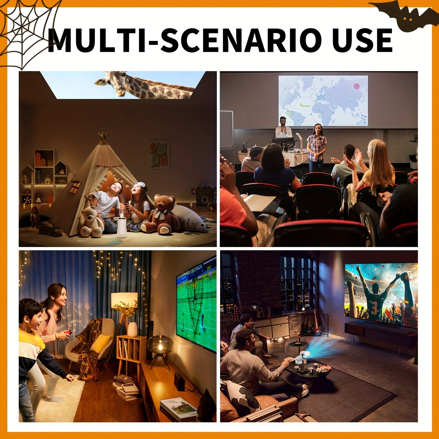 HY300 Pro Mini Projector - 4K Android 11.0 Smart Projector with Netflix & YouTube