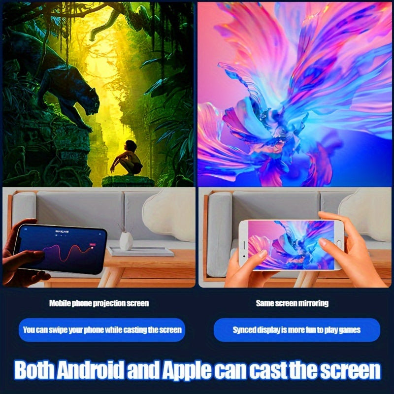 1080P 4K Portable Projector - WiFi 5G Home Theater