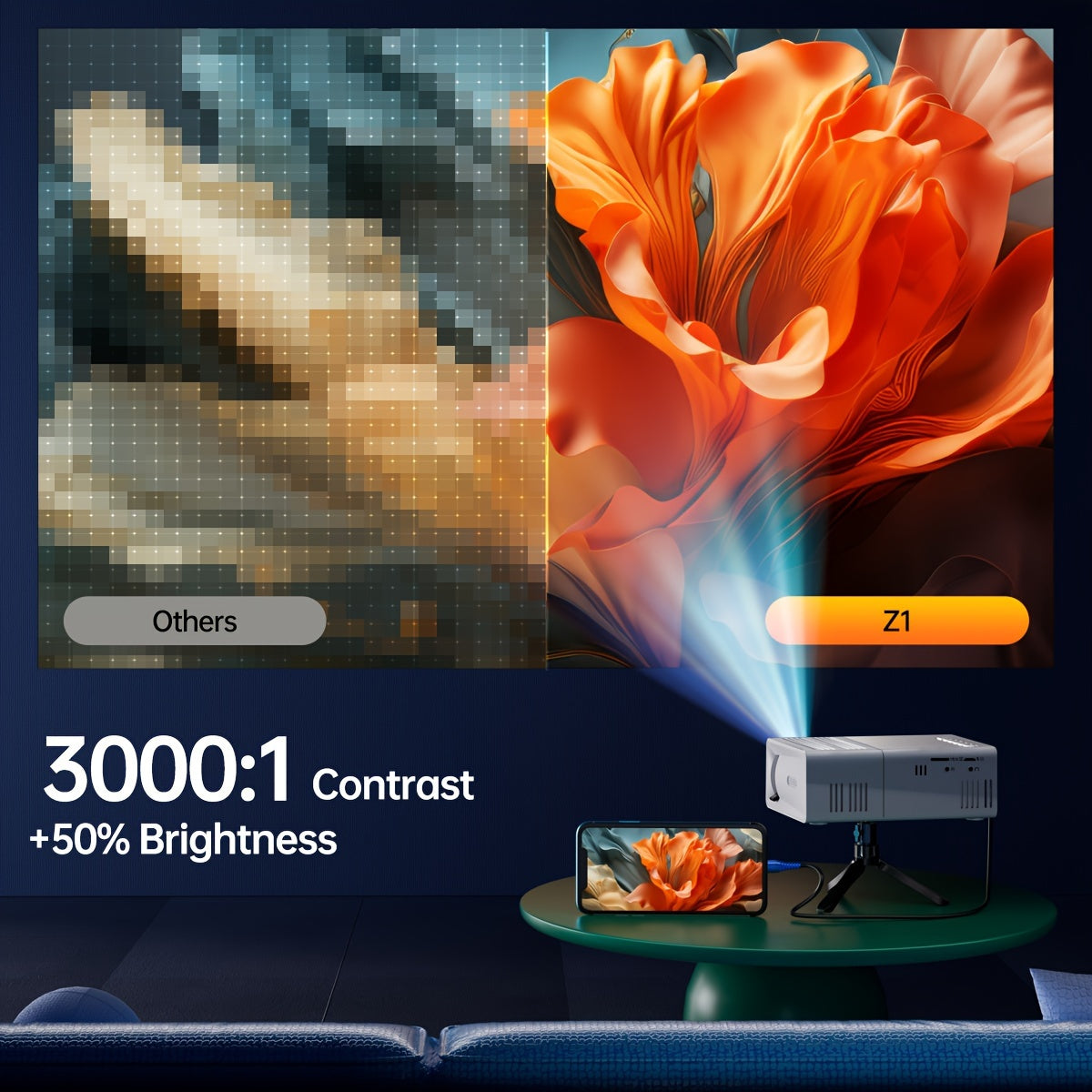 Mini HD Projector 3D Ready - LCD Portable Home Theater & Outdoor