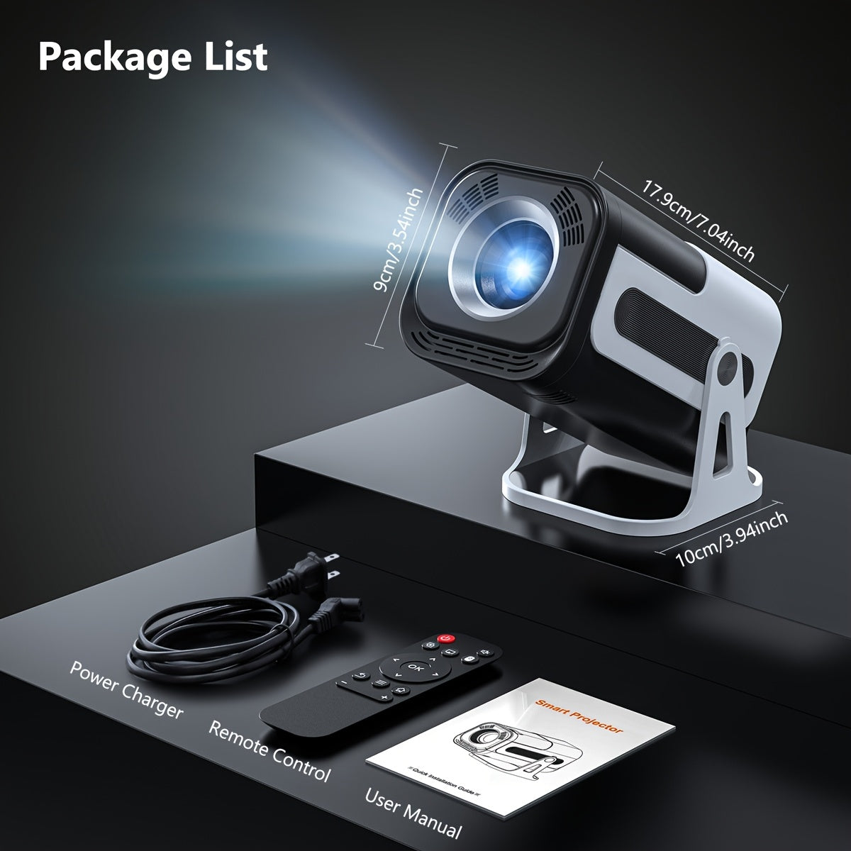 Mini Projector 4K WiFi6 BT5.0 - Android 11.0 Portable Home Theater