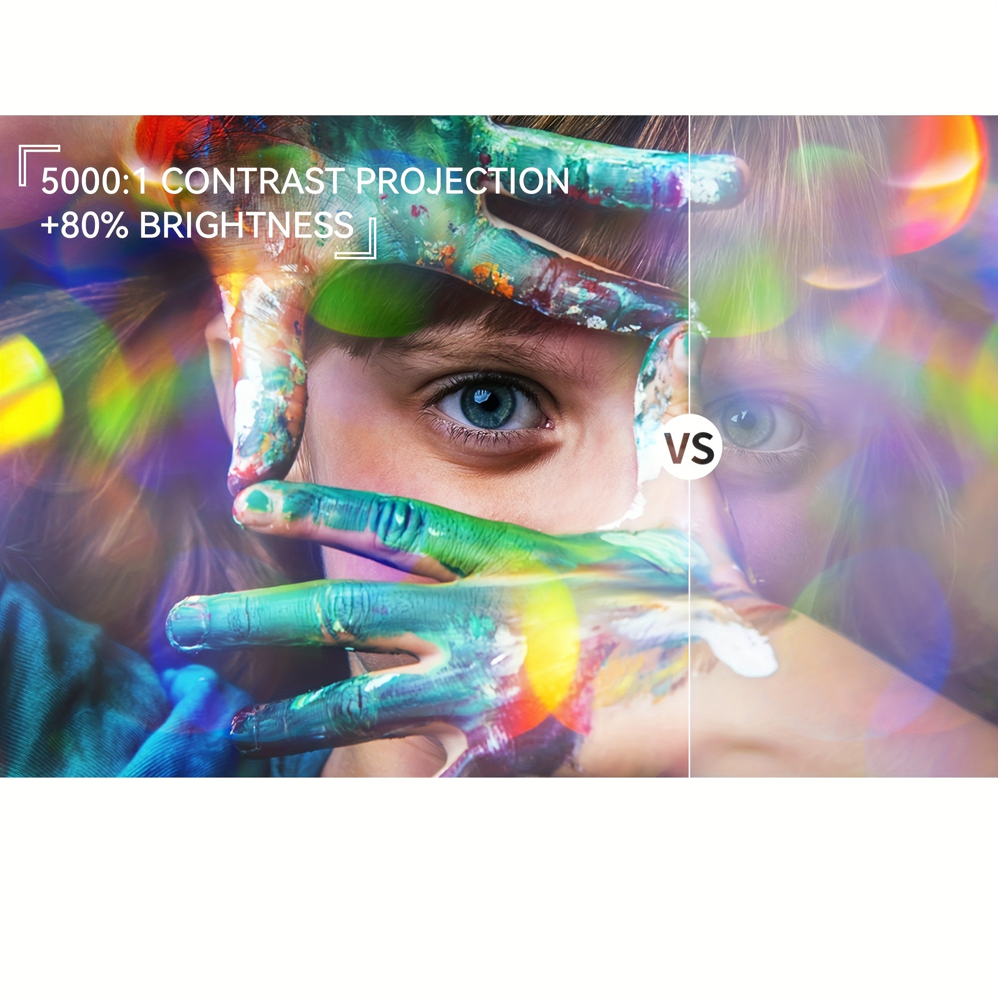 1080P 4K Portable Projector - WiFi 5G Home Theater