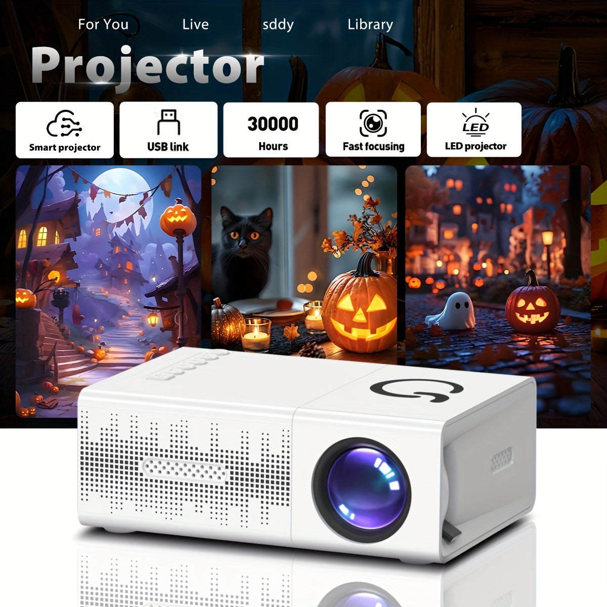 Mini HD Projector 3D Ready - LCD Portable Home Theater & Outdoor