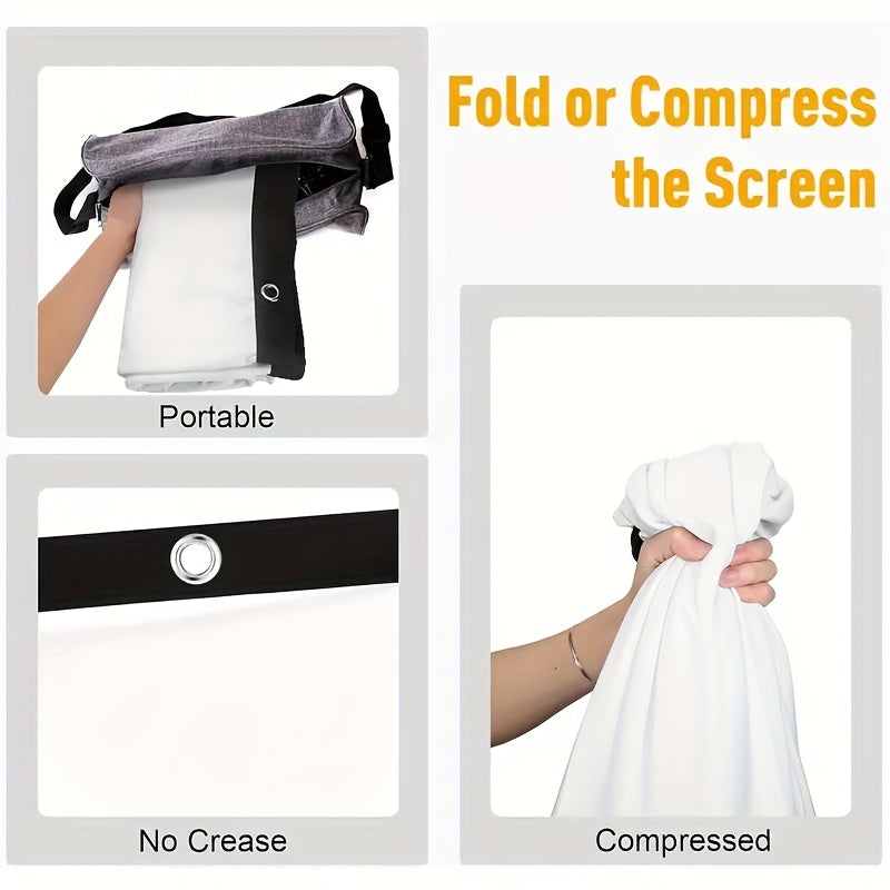 Pantalla de Proyección 4K 3D 100" Portátil Plegable