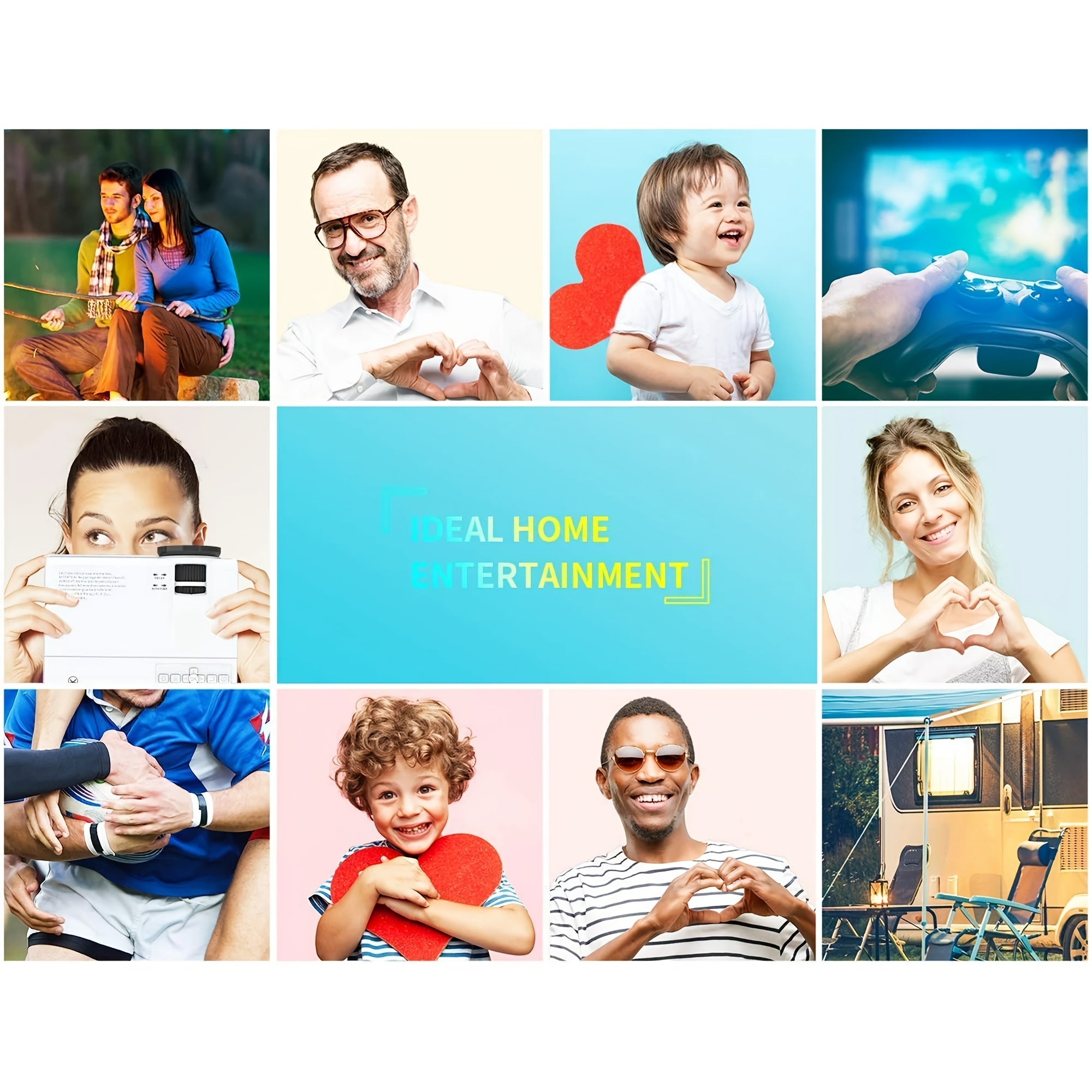 1080P 4K Portable Projector - WiFi 5G Home Theater