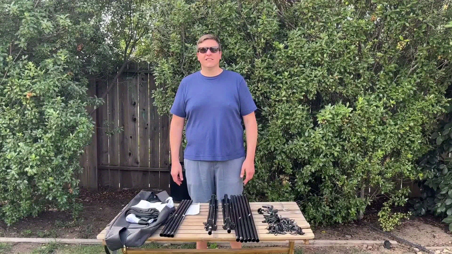 Pantalla de Proyección Portátil 100-120" 4K 16:9 con Soporte Dual