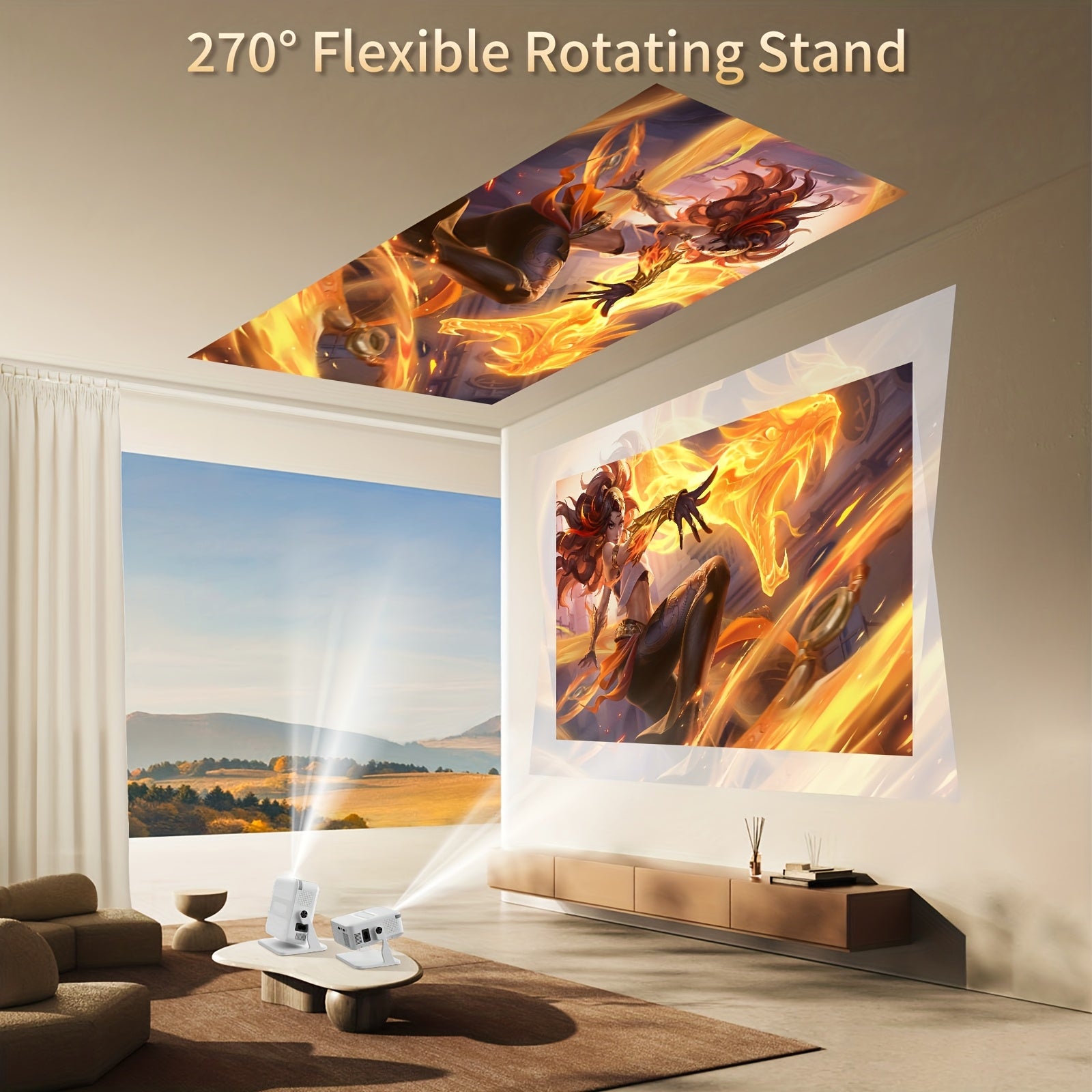 HA109 Mini Projector Android 11 - 720P 4K WiFi BT Home Theater