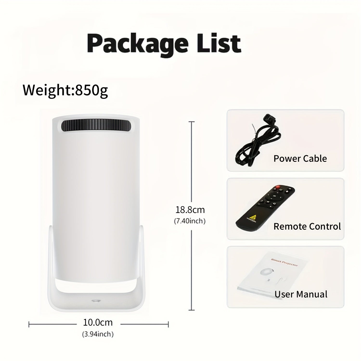 HY300 Pro Mini Projector - 4K Android 11.0 Smart Projector with Netflix & YouTube