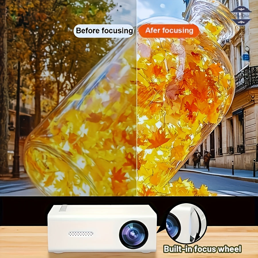Portable HD Mini Projector 1080P - 210" Screen Built-in Speakers