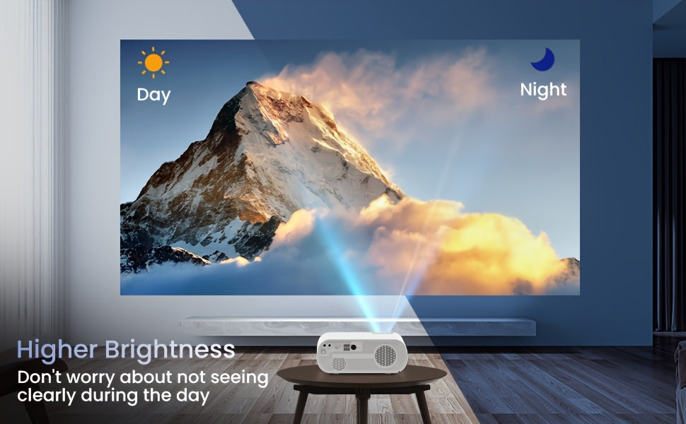 1080P Projector 4K Support - 300 ANSI BT5.1 Portable Home Theater