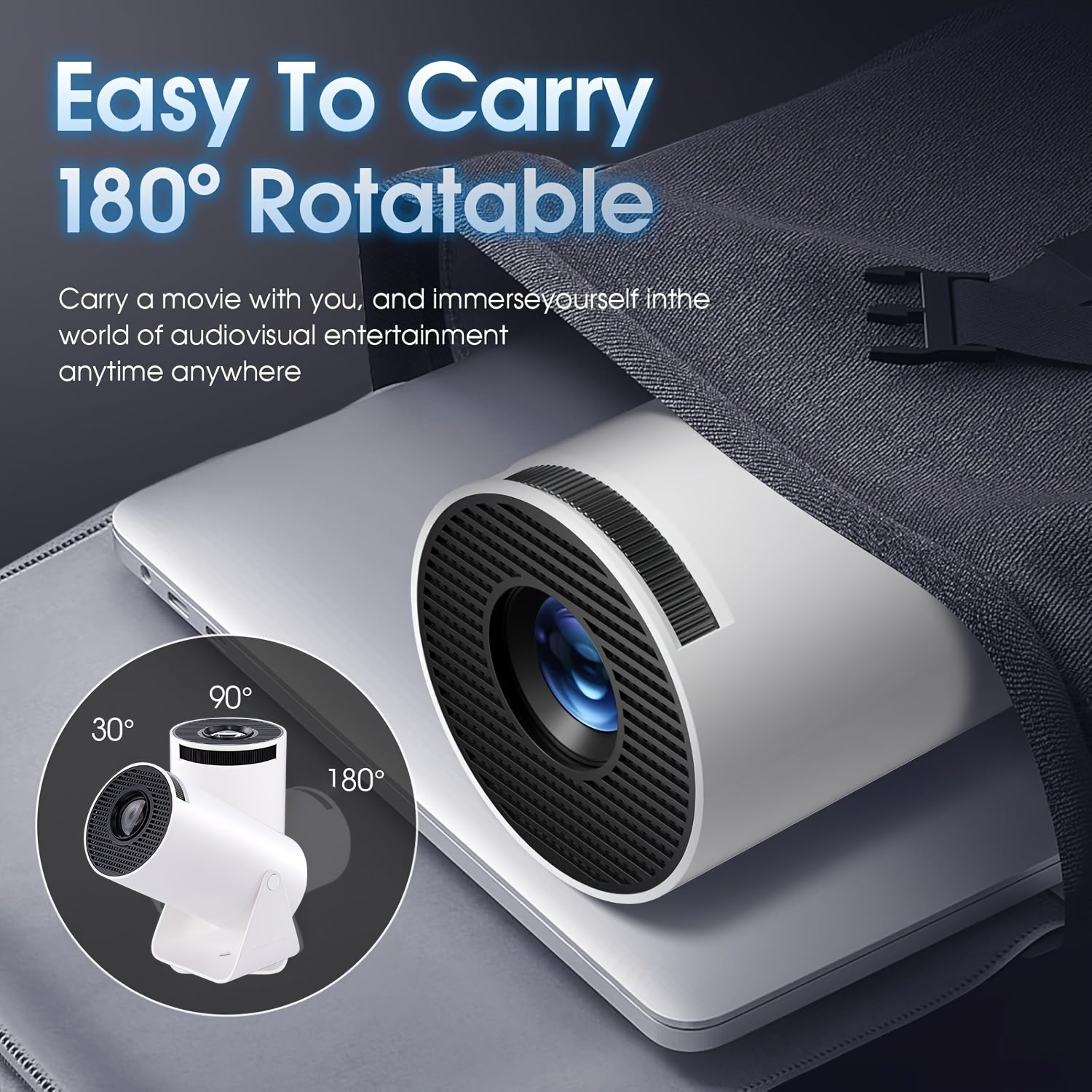 HY300 Pro Mini Projector - 4K Android 11.0 Smart Projector with Netflix & YouTube