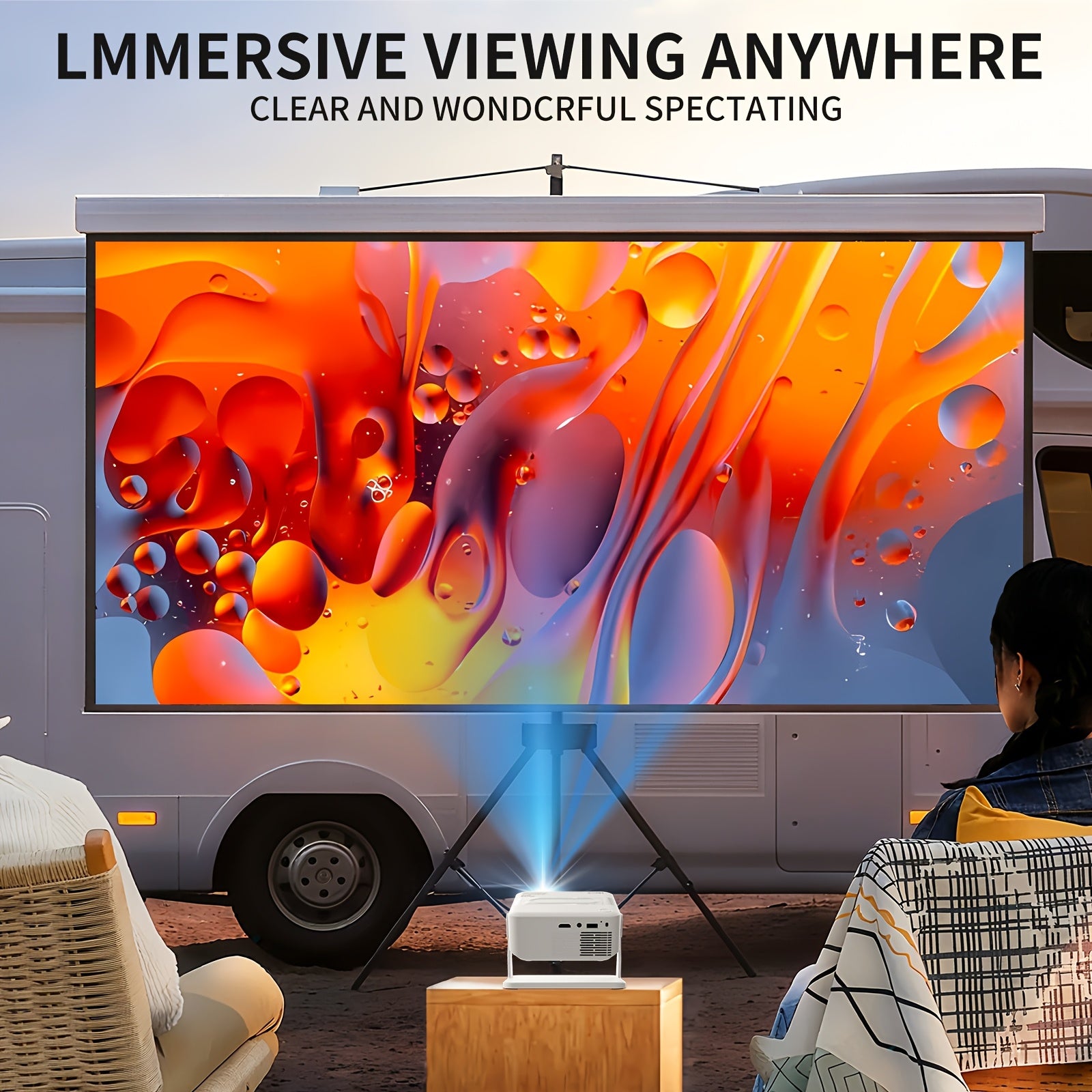 HA109 Mini Projector Android 11 - 720P 4K WiFi BT Home Theater