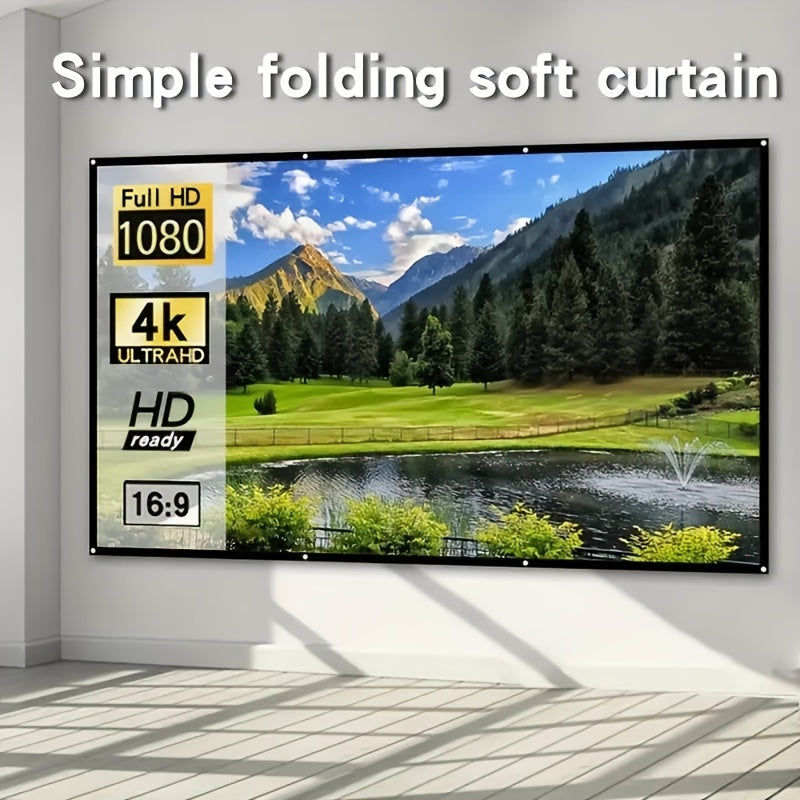 Pantalla de Proyección 4K 3D 100" Portátil Plegable